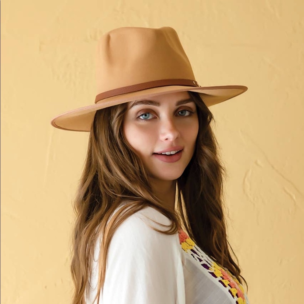 Ophelia wool Fedora with buckle detail